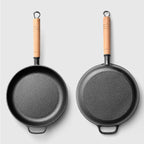 27cm Round Cast Iron Frying Pan Skillet with Helper Handle