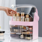 3 Tier Pink Countertop Cosmetic Storage Organiser