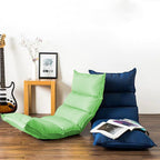 Leather Floor Recliner Lazy Chair Green