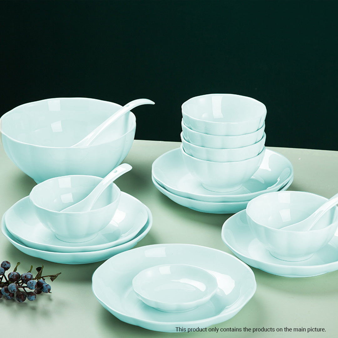 Light Blue Ceramic Dinnerware Set of 5