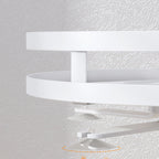 3 Tier White Round Multi-Function Kitchen Seasoning Organiser Shelf