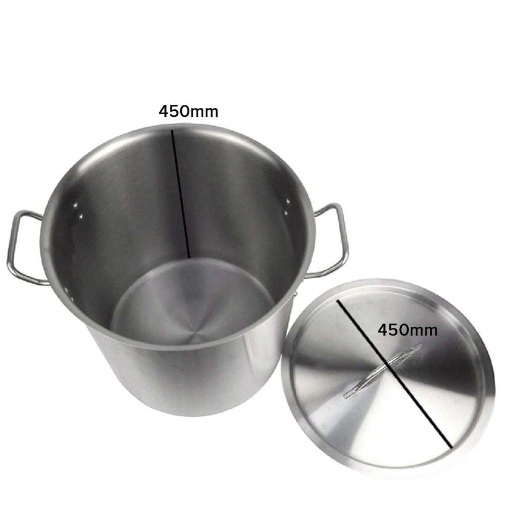 130L 18/10 Stainless Steel Stockpot with Perforated Pasta Strainer