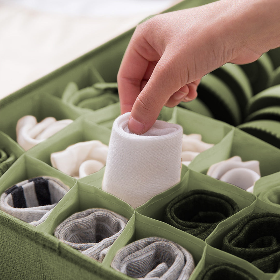 Green Flip Top Underwear Storage Box