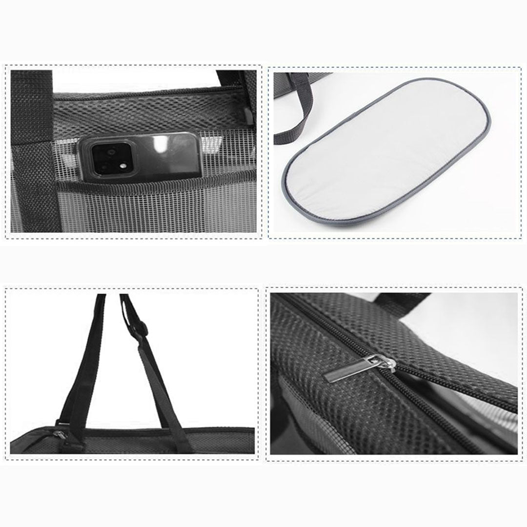 Waterproof Breathable Net Mesh Pet Carrier Bag Orange