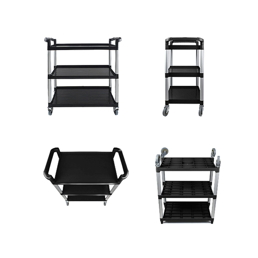 3 Tier Multifunctional Utility Cart Black