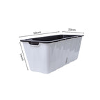 White Rectangular Flowerpot Vegetable Herb Planters Box Large