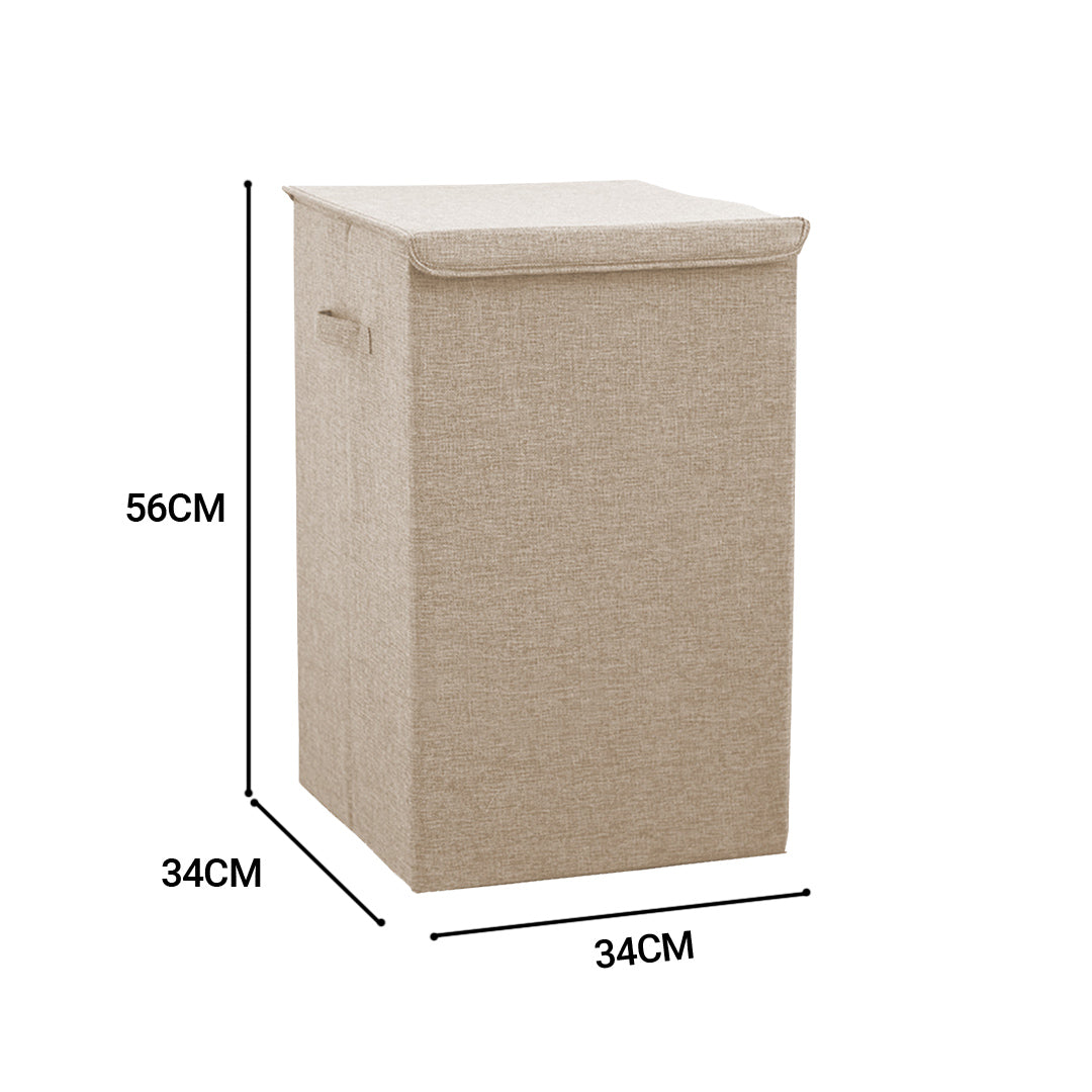Beige Medium Laundry Hamper Storage Box