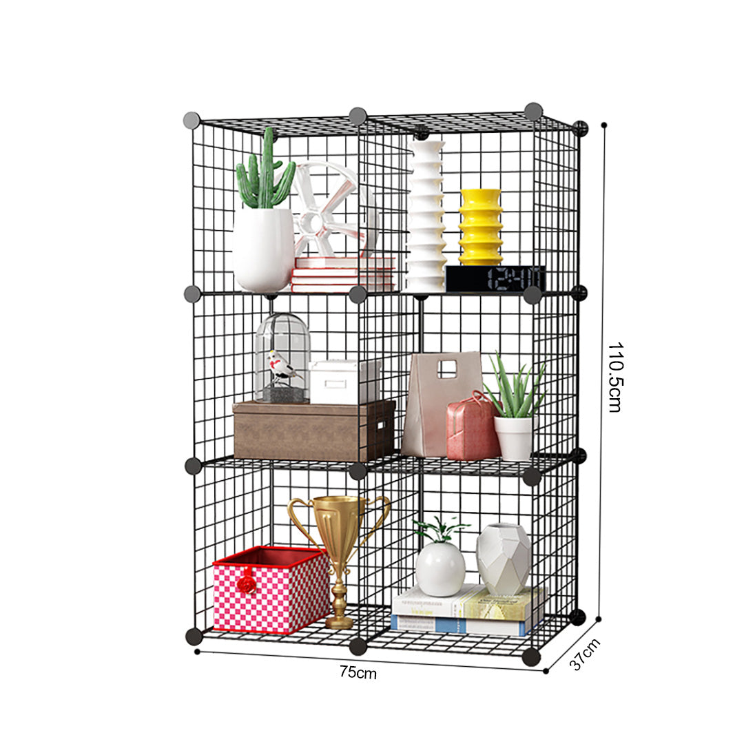 Black Portable 6-Cube Organiser