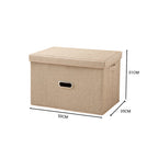 Beige Extra Large Foldable Canvas Storage Box