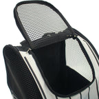 Black Portable Backpack Pet Carrier Breathable Mesh
