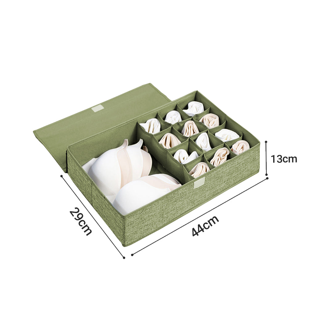 Green Flip Top Underwear Storage Box