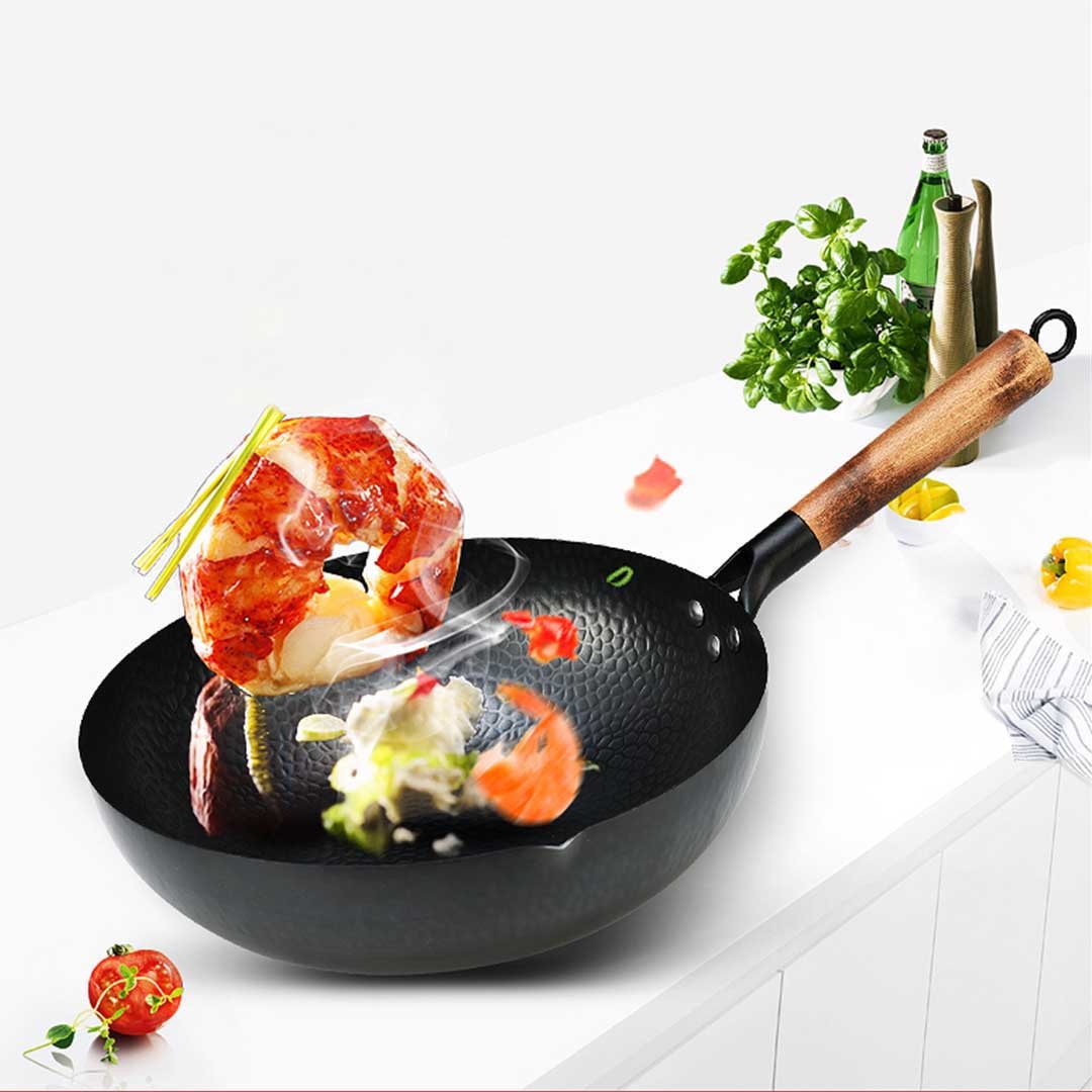 Commercial Iron Wok Non-Stick Frypan 32cm