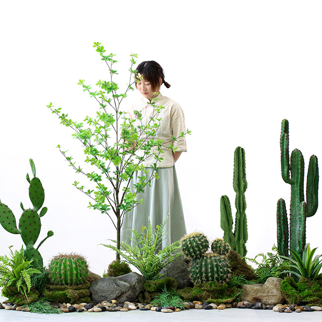 95cm Artificial Indoor Cactus Tree 2 Heads