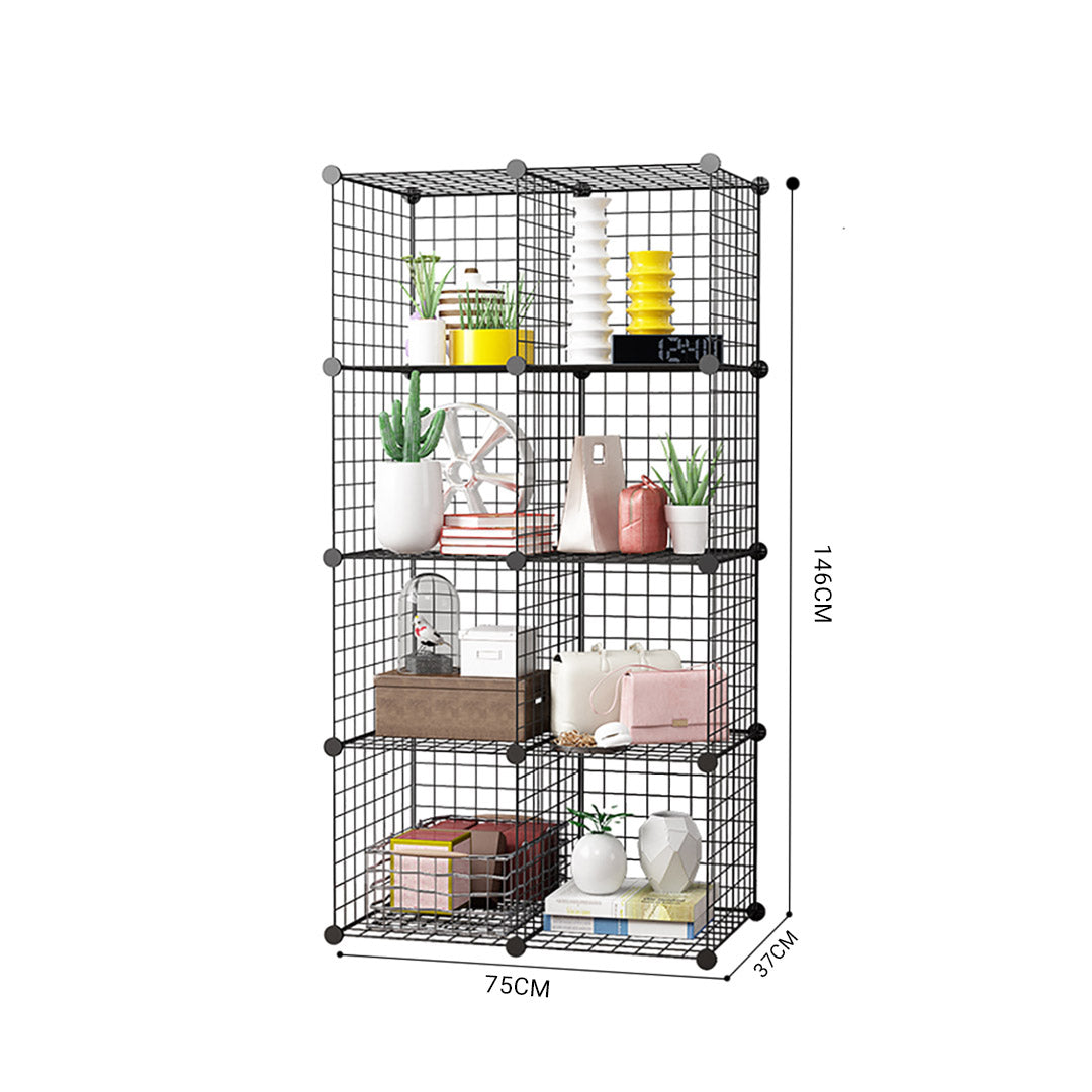 Black Portable 8-Cube Organiser