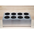 18/10 Stainless Steel Commercial Cutlery Holder with 8 Holes