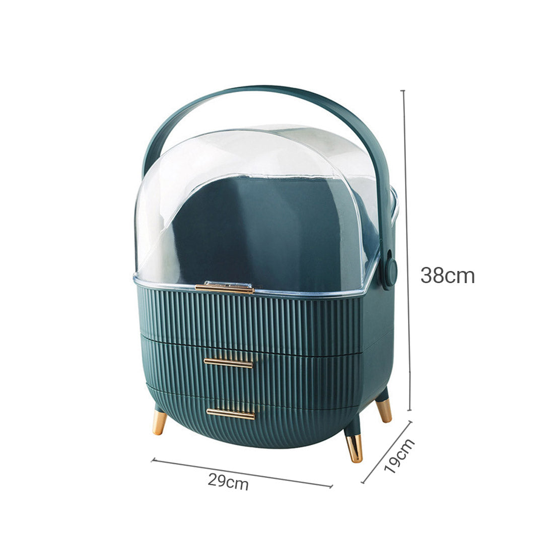 29cm Green Countertop Cosmetic Storage