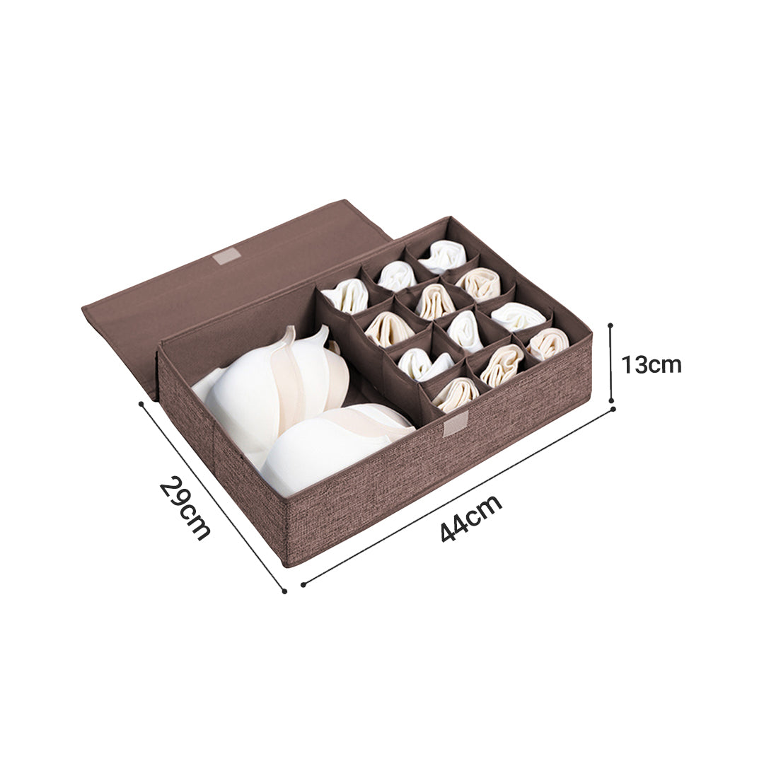 Coffee Flip Top Underwear Storage Box