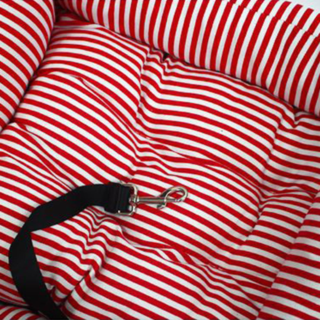 Portable Soft Padded Car Seat Dog Carrier Bed Red