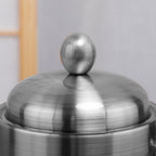 Stainless Steel Single Asian Hot Pot with Lid