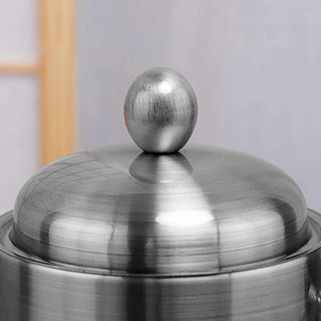 Stainless Steel Single Asian Hot Pot with Lid