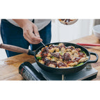 29cm Round Cast Iron Frying Pan Skillet with Helper Handle