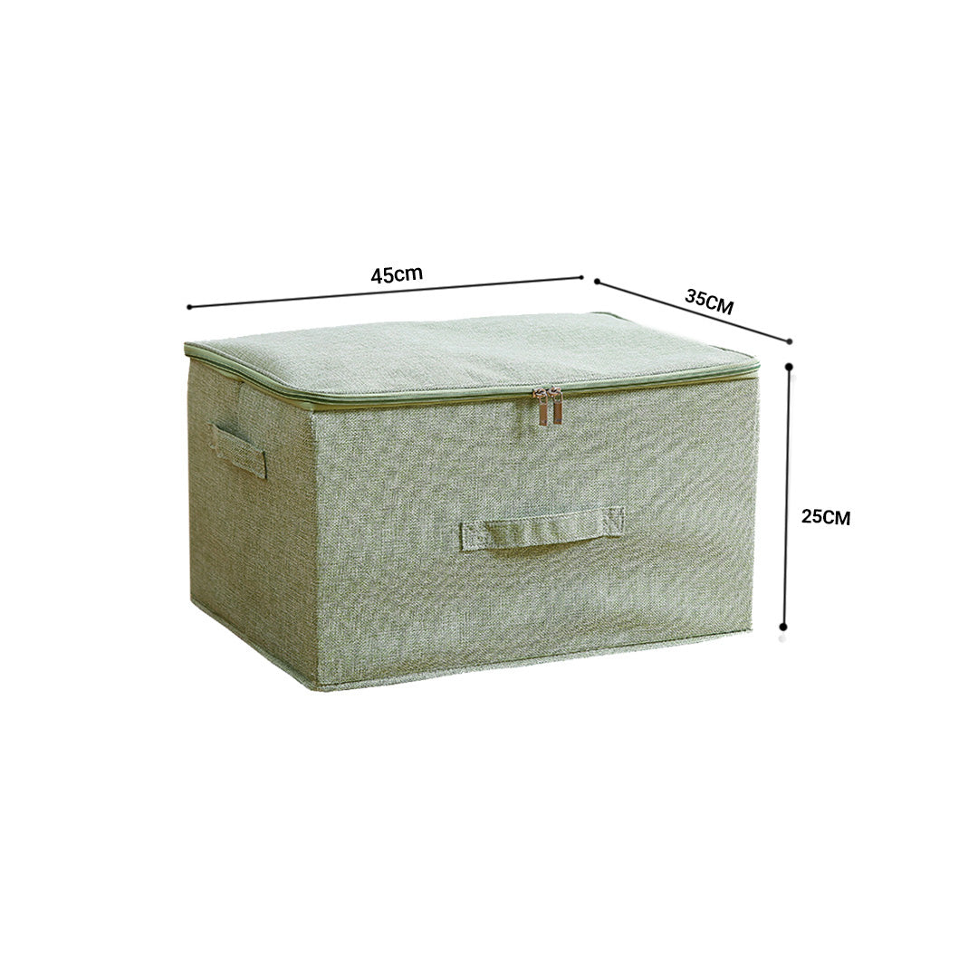 Green Large Double Zipper Storage Box