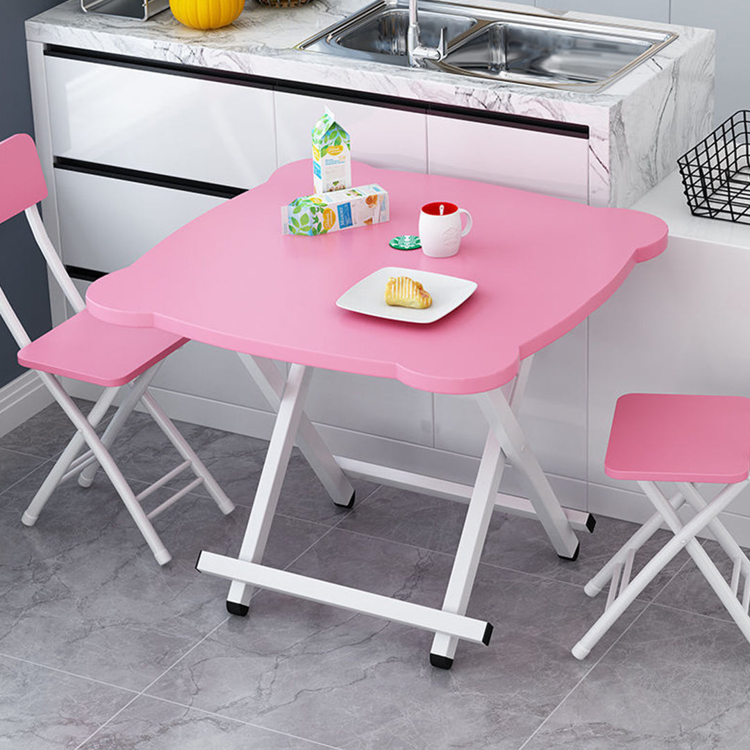 Pink Minimalist Cat Ear Foldable Portable Table