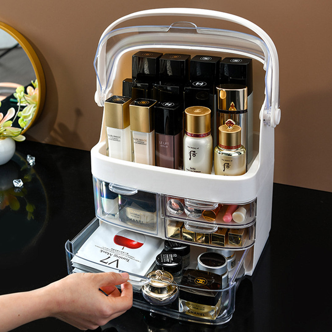 3 Tier White Countertop Cosmetic Storage Organiser