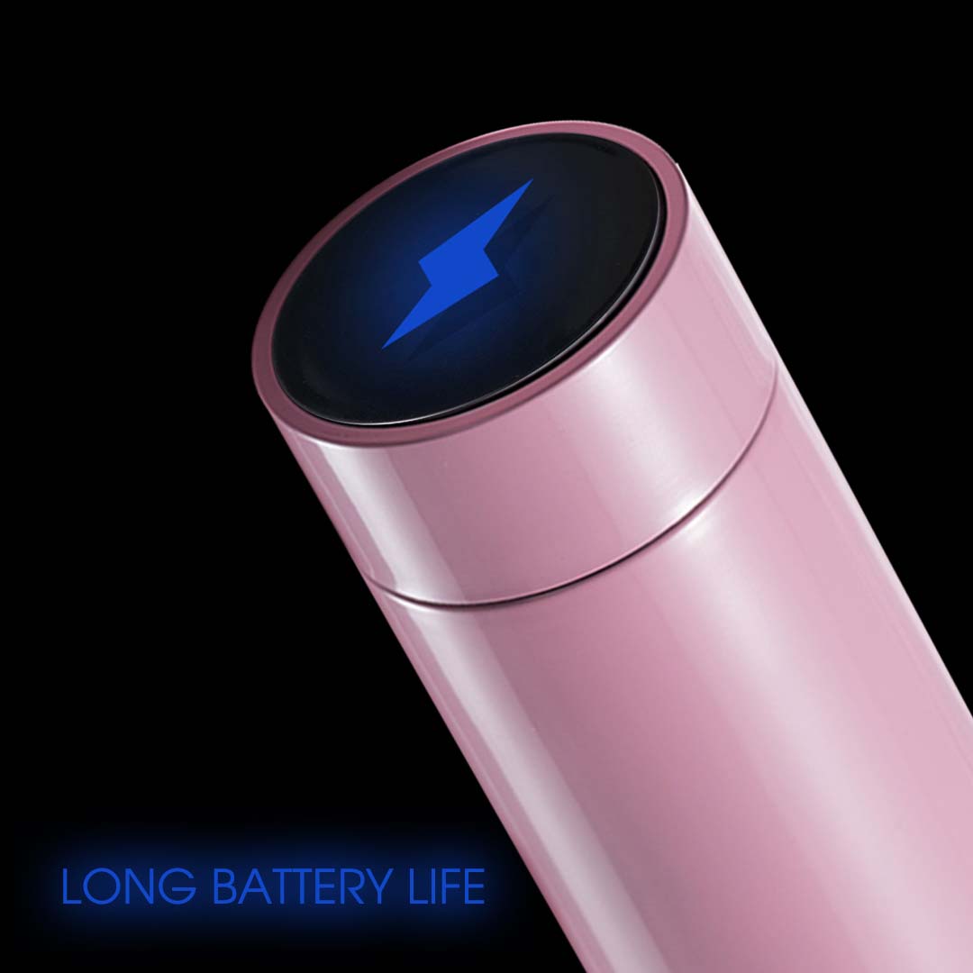 500ML Smart Thermometer Bottle Vacuum Flask Pink