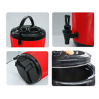 18L Stainless Steel Milk Tea Barrel with Faucet Red