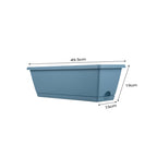 49.5cm Blue Rectangular Vegetable Herb Flower Planter Box Set of 5