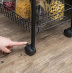 4 Tier Steel Mesh Kitchen Cart