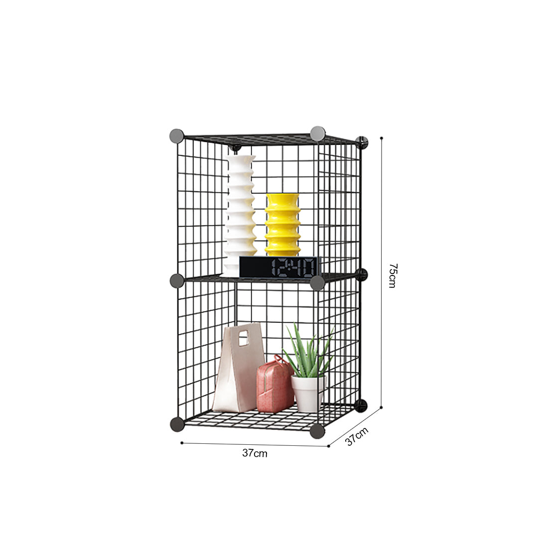 Black 2 Tier Cube Organiser
