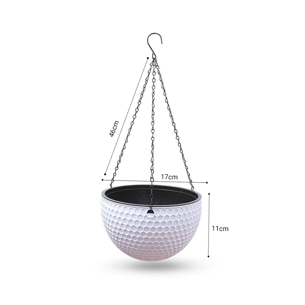 White Small Hanging Flower Pot