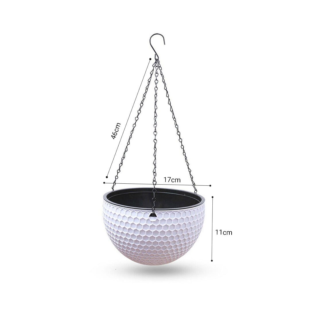 White Small Hanging Flower Pot