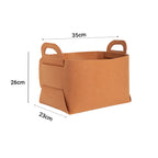 Large Coffee Felt Storage Box