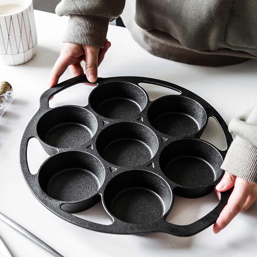 32cm Cast Iron Takoyaki Maker 7 Hole Mold