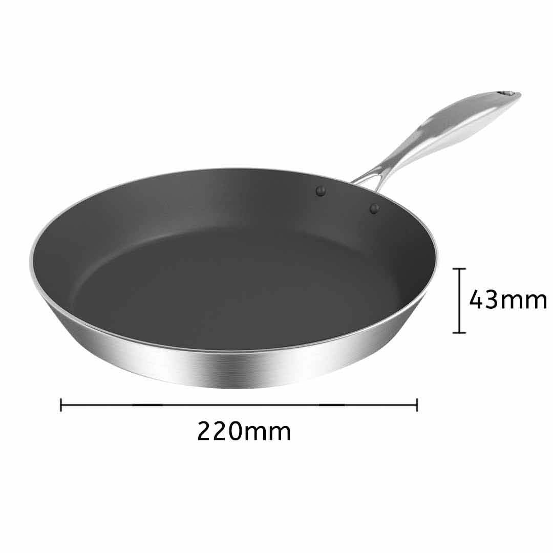 Stainless Steel 22cm Frying Pan Non Stick