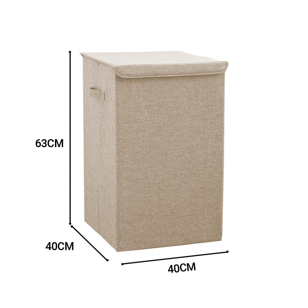 Beige Large Laundry Hamper Storage Box