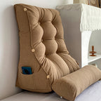 45cm Khaki Wedge Lumbar Pillow