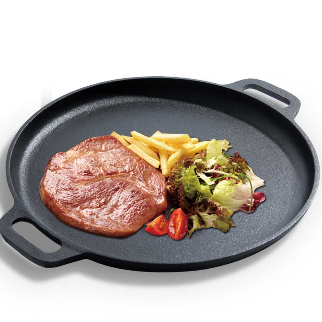 Cast Iron Sizzle Frying Pan 35cm