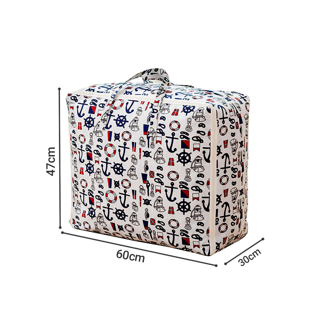 Nautical Icons Exta Large Storage Luggage Bag