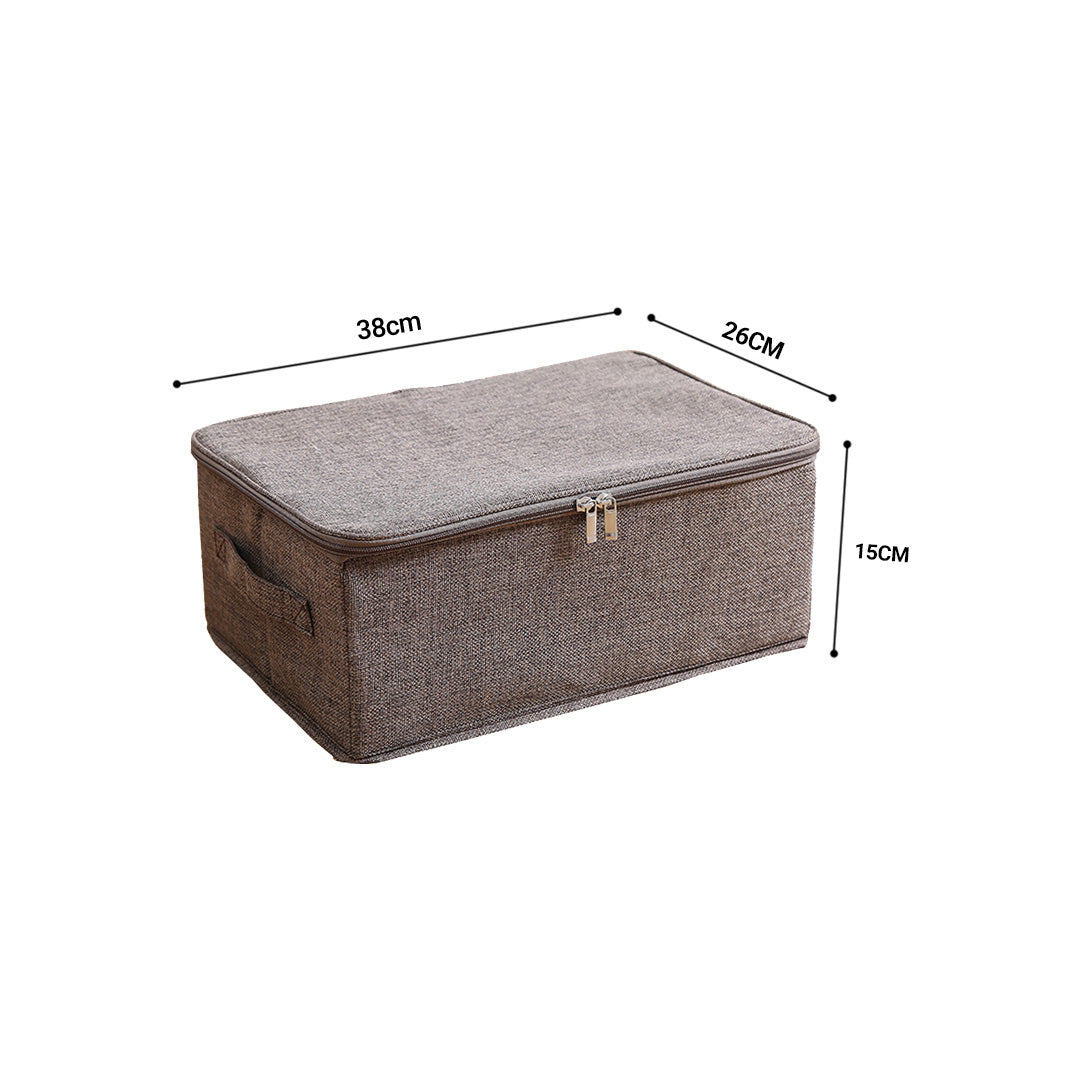 Coffee Small Double Zipper Storage Box