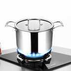 20cm Stainless Steel Soup Pot with Glass Lid