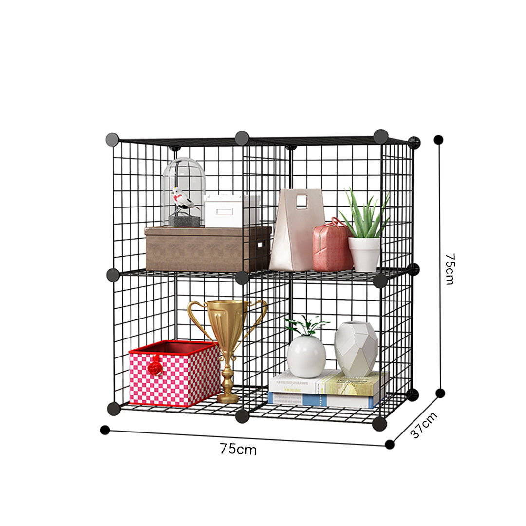 Black 4-Cube Storage Organiser
