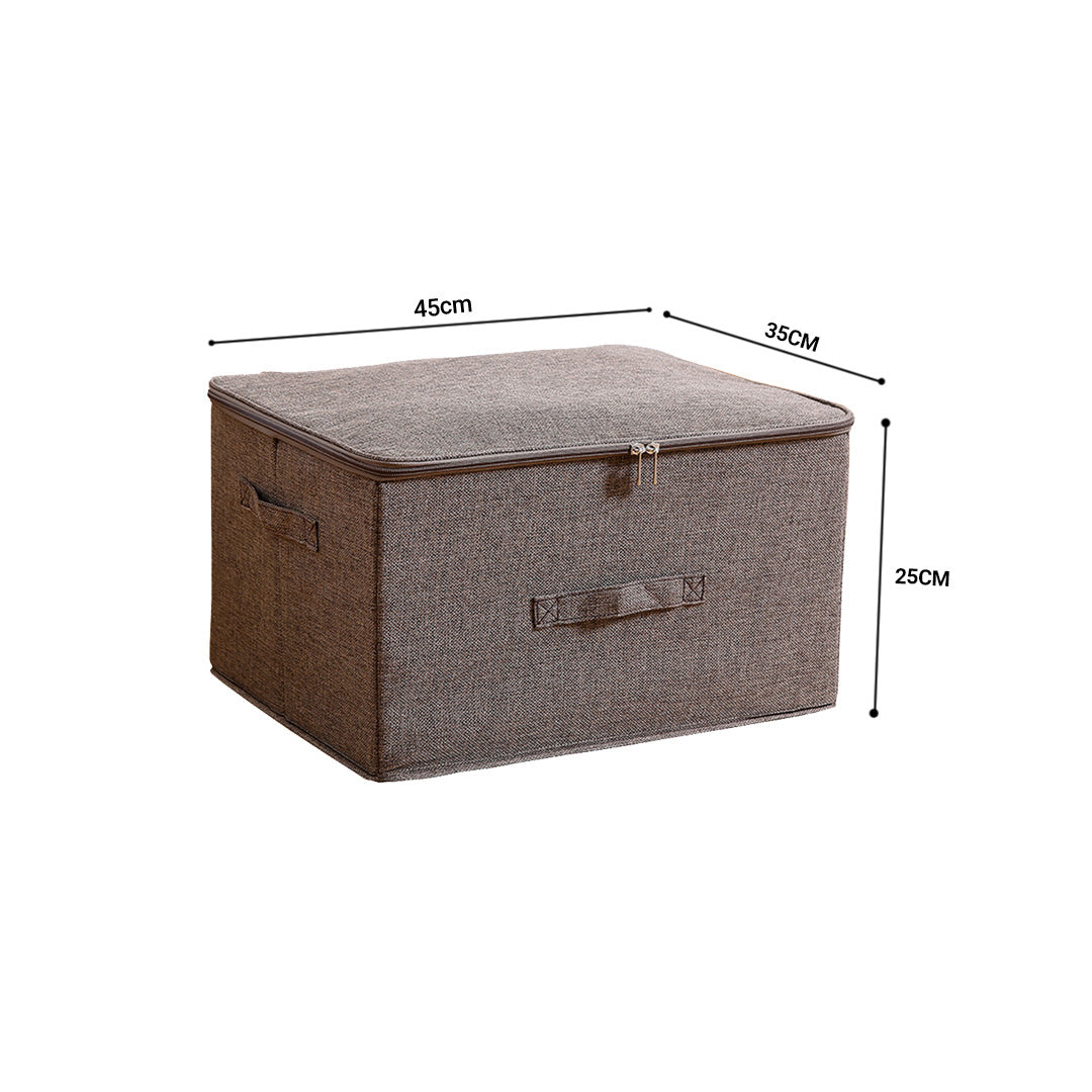 Coffee Large Double Zipper Storage Box
