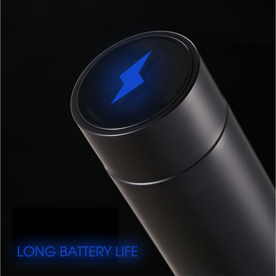 500ML Smart Thermometer Bottle Vacuum Flask Black