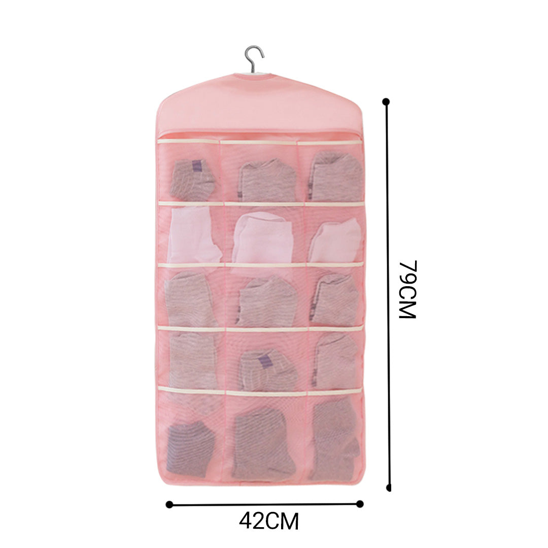 Pink Dual Hanging Storage Bag