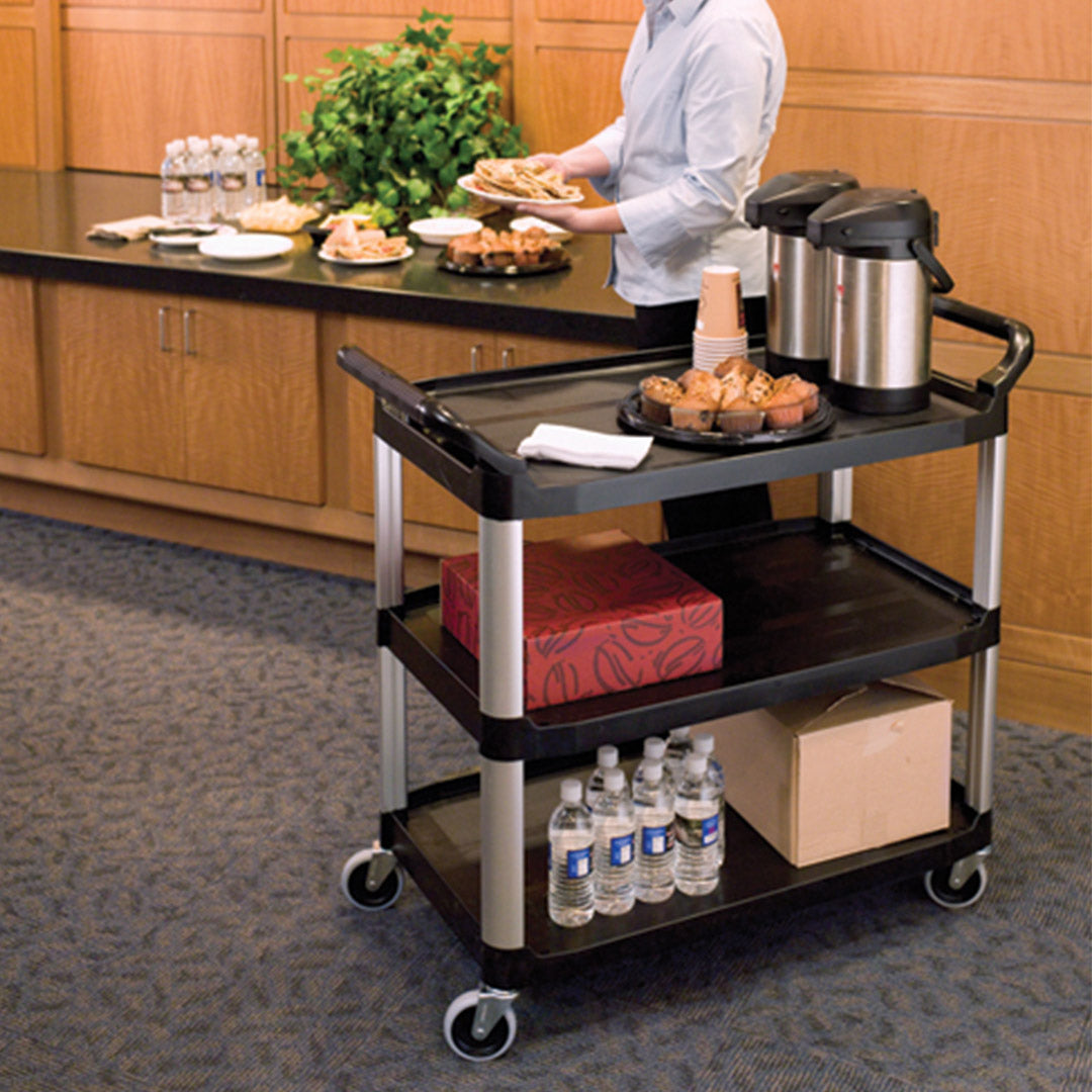 3 Tier Utility Cart Black Large
