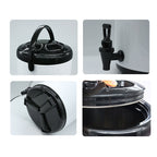 10L Stainless Steel Milk Tea Barrel with Faucet White